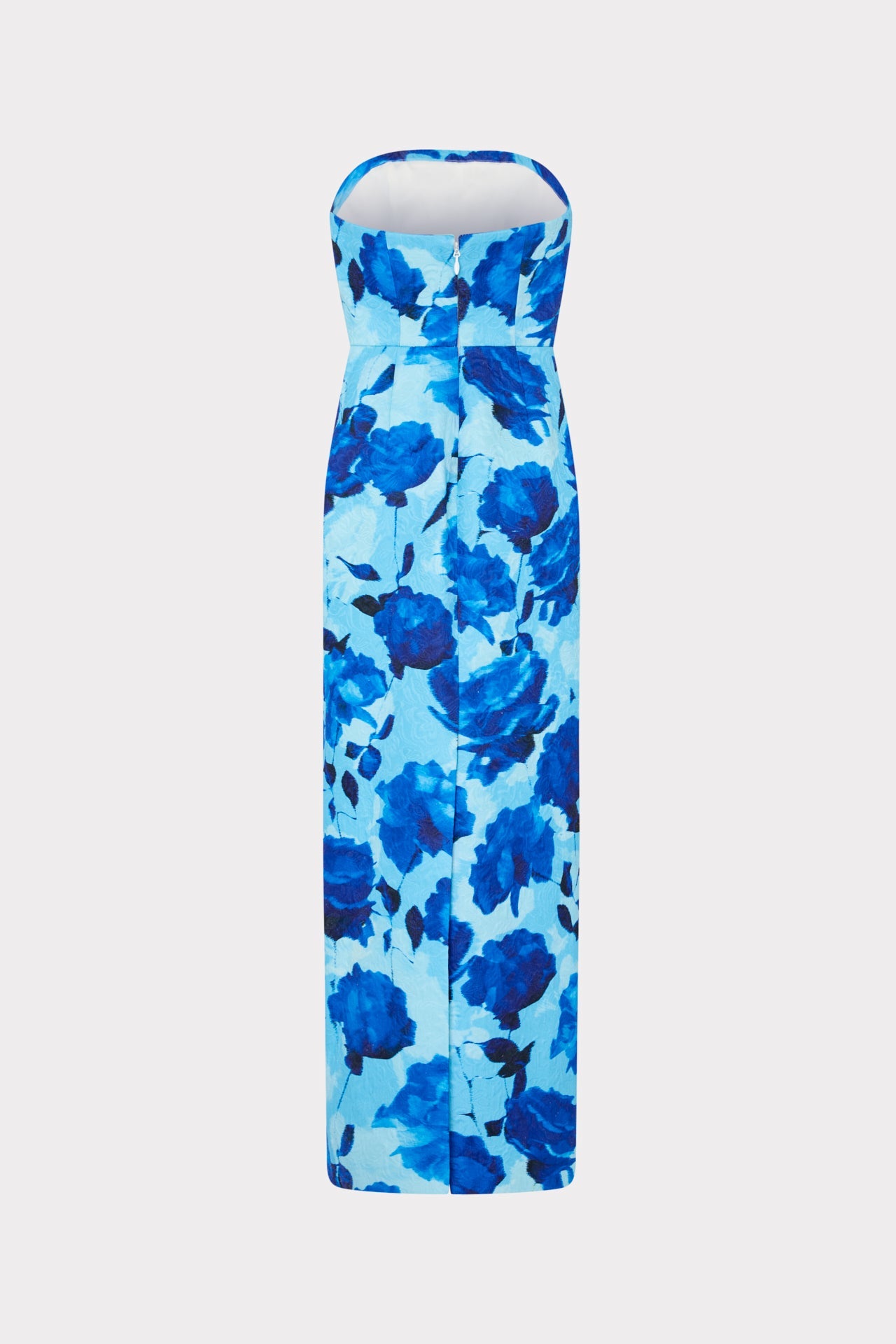 Orion Blurred Blossom Jacquard Dress - Blue Multi