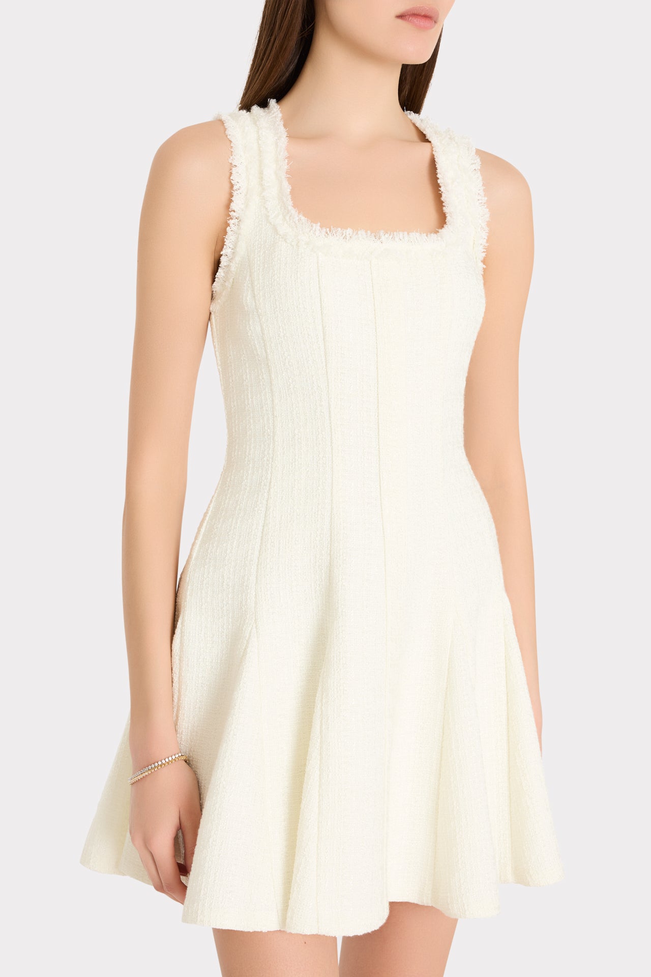 Juniper Boucle Mini Dress - Ecru